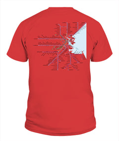 Boston Area Train Rail Map Unisex T-Shirt | Comfort Colors 1717 (US)