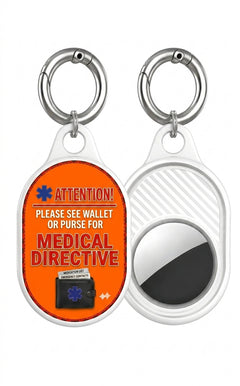 AirTag Cover Keychain — Medical Directive Alert Design
