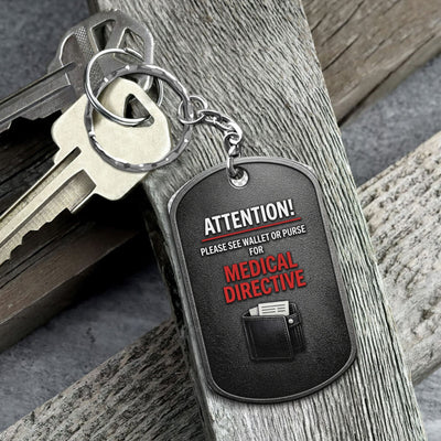AMedical Alert Keychain - Durable Aluminum with Two-Sided UV Print