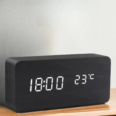 Elevate Your Space with the Royallure Smart Digital Alarm Clock: Stylish Wooden Design, Multiple Alarms & LED Display
