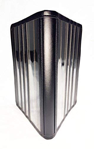 Premium Black Leather Literature Organizer for Magazines, Tracts, and More - Stylish & Functional Storage Solution