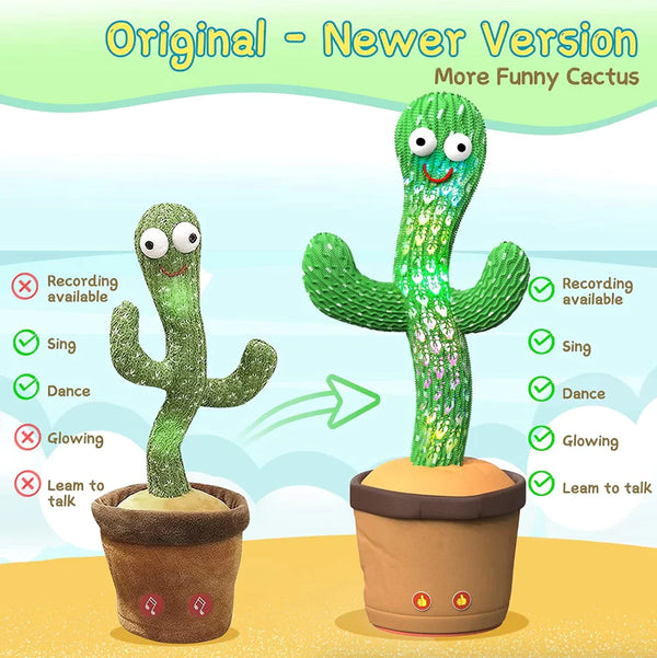 Dancing Cactus Plush Toy - Fun Electronic Recording Doll with 120 Songs - Perfect Gift for Kids!