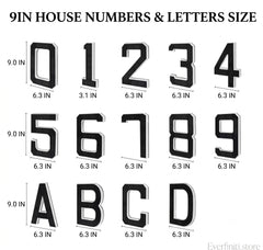 Illuminate Your Home with Weatherproof Solar LED House Numbers - Stylish 9-Inch Decorative Address Sign for Front Yard and Driveway