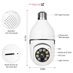 Revolutionary 360° 1080P Wi-Fi Light Bulb Camera with Night Vision for Ultimate Smart Home Security