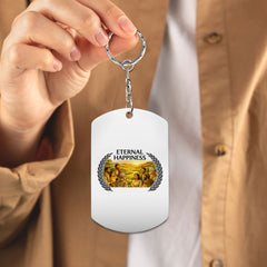"Eternal Happiness" - Aluminium Keychain