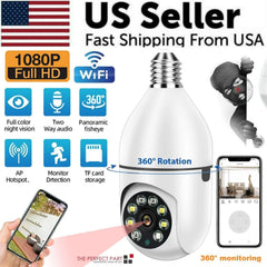 Revolutionary 360° 1080P Wi-Fi Light Bulb Camera with Night Vision for Ultimate Smart Home Security