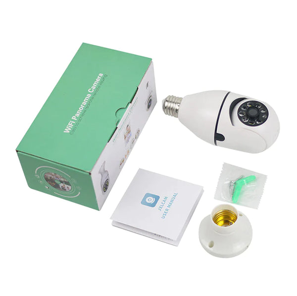 Revolutionary 360° 1080P Wi-Fi Light Bulb Camera with Night Vision for Ultimate Smart Home Security