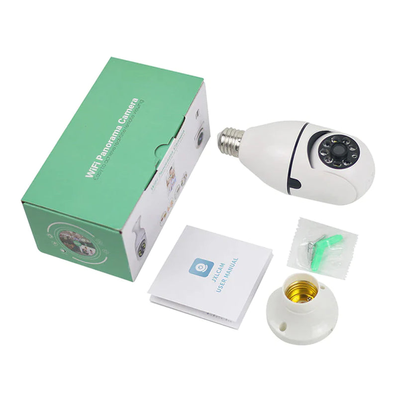 Revolutionary 360° 1080P Wi-Fi Light Bulb Camera with Night Vision for Ultimate Smart Home Security