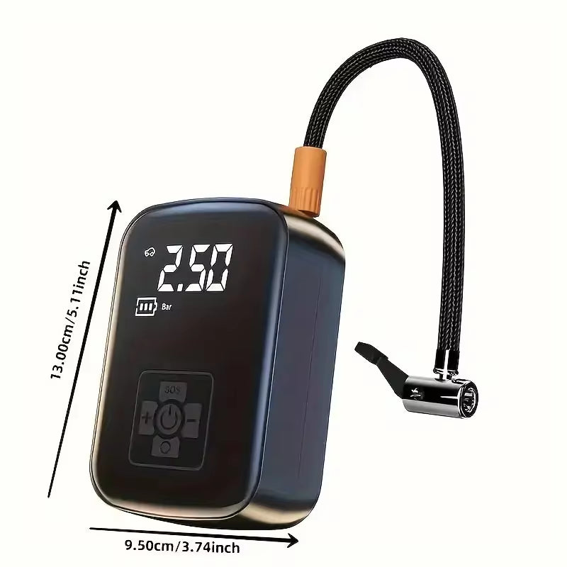 Powerful Wireless Car Air Compressor - Ultimate Electric Tire Inflator for Motorcycles, Bicycles, Boats, and More!