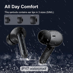 Experience Unmatched Sound with Wireless Noise Canceling Earbuds - Bluetooth 5.3, IPX7 Waterproof, 56 Hours Playtime, and Touch Control for Ultimate Convenience!