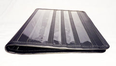 Premium Black Leather Literature Organizer for Magazines, Tracts, and More - Stylish & Functional Storage Solution