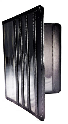 Premium Black Leather Literature Organizer for Magazines, Tracts, and More - Stylish & Functional Storage Solution