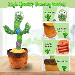 Dancing Cactus Plush Toy - Fun Electronic Recording Doll with 120 Songs - Perfect Gift for Kids!