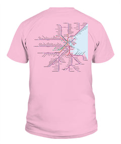 Boston Area Train Rail Map Unisex T-Shirt | Comfort Colors 1717 (US)