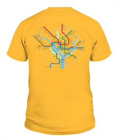 Washington, D.C. Area Train Rail Map Unisex T-Shirt | Next Level 3600