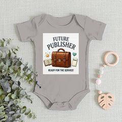 “Future Publisher - Ready for Service” Baby's Onesie | Rabbit Skins 4400 (US)