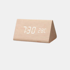 Elevate Your Space with the Royallure Smart Digital Alarm Clock: Stylish Wooden Design, Multiple Alarms & LED Display