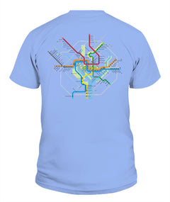 Washington, D.C. Area Train Rail Map Unisex T-Shirt | Next Level 3600