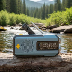 Stay Prepared with the Ultimate Emergency Solar Power Hand Crank Radio - LED Torch, SOS Alarm & 2000mAh Power Bank