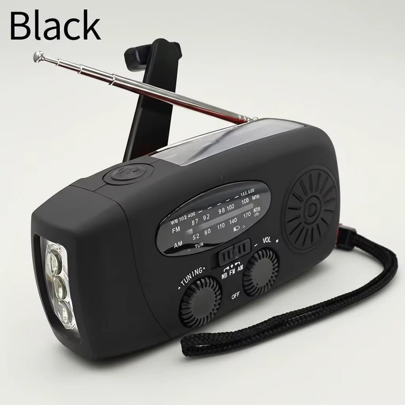 Stay Prepared with the Ultimate Emergency Solar Power Hand Crank Radio - LED Torch, SOS Alarm & 2000mAh Power Bank