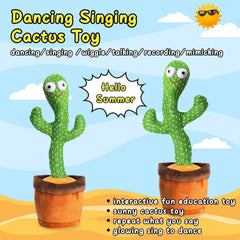 Dancing Cactus Plush Toy - Fun Electronic Recording Doll with 120 Songs - Perfect Gift for Kids!