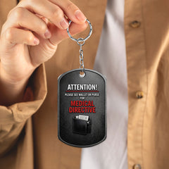 AMedical Alert Keychain - Durable Aluminum with Two-Sided UV Print
