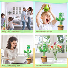 Dancing Cactus Plush Toy - Fun Electronic Recording Doll with 120 Songs - Perfect Gift for Kids!