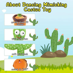 Dancing Cactus Plush Toy - Fun Electronic Recording Doll with 120 Songs - Perfect Gift for Kids!