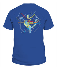 Washington, D.C. Area Train Rail Map Unisex T-Shirt | Next Level 3600