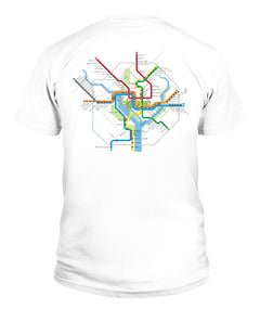 Washington, D.C. Area Train Rail Map Unisex T-Shirt | Next Level 3600