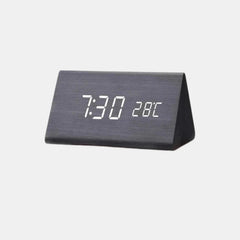 Elevate Your Space with the Royallure Smart Digital Alarm Clock: Stylish Wooden Design, Multiple Alarms & LED Display