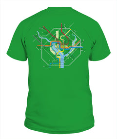 Washington, D.C. Area Train Rail Map Unisex T-Shirt | Next Level 3600